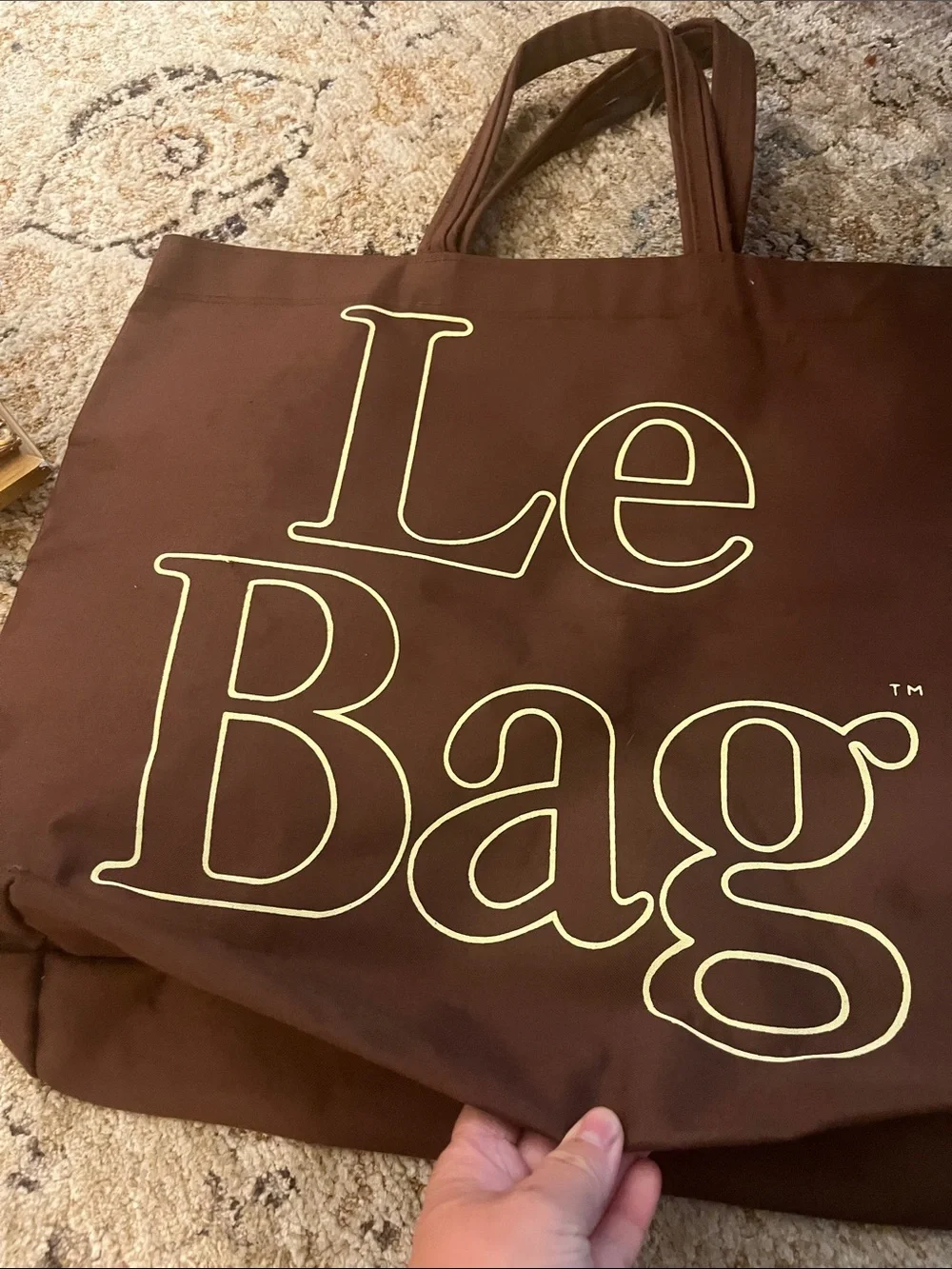 Vintage extra large Brown Le Bag in brown , very cool hard to find